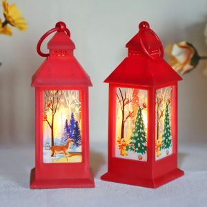 Christmas lanterns electronic candle lamps retro oil lamps desktop ornaments and decorations
