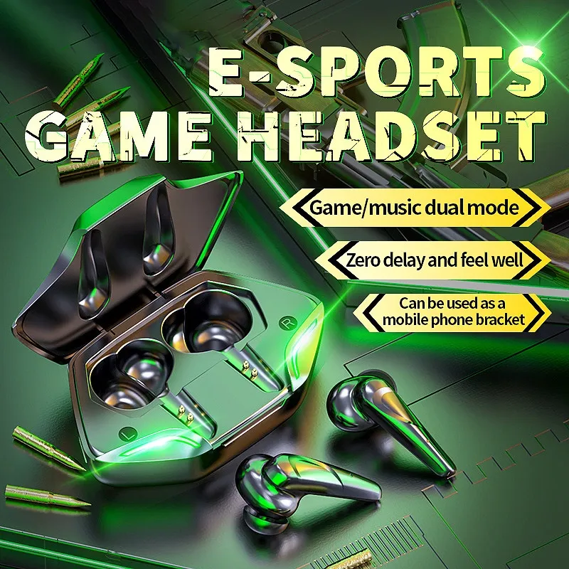 【2026 New】G11 TWS Wireless Earbuds Bluetooth Earphone V5.2 Pro Gaming Earbuds 9D HiFi Stereo Bass Gamer Headset Noise Reduction Headphone Low Latency Game Earphone with Mic In-Ear Sports Earphones Fon Telinga Bluetooth 遊戲耳機 蓝牙耳机