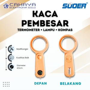 Kaca Pembesar Suoer Lampu LED Magnifying Glass UV kompas Compass Rabun Tulisan Kecil