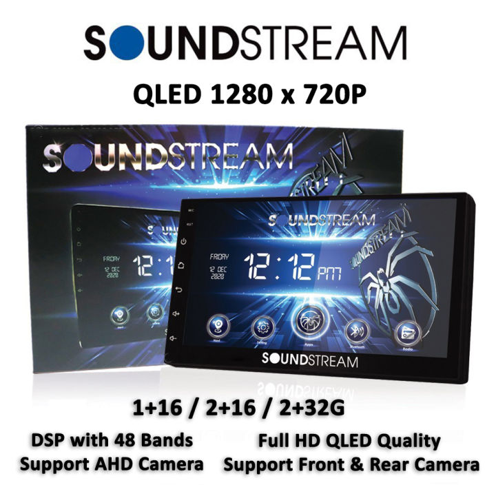 SOUNDSTREAM QLED AHD DSP Android player 9 / 10 INCH IPS 2.5D Glass