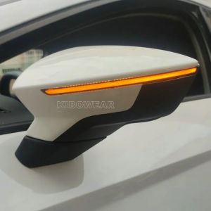 ไฟเลี้ยว LED แบบไดนามิก 2 ชิ้น สำหรับ Seat Leon III MK3 5F ST SC กระจกมองข้าง 2013 2015 2017 2018 2019 ไฟเลี้ยวแบบต่อเนื่อง