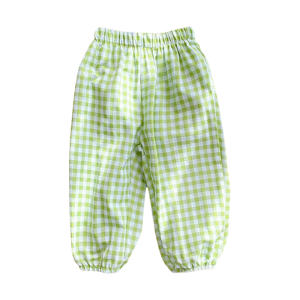 LJMOFA Kids Pants for Girl 2-10 Yrs Old Lightweight comfortable Kids Checked Anti-Mosquito Pants