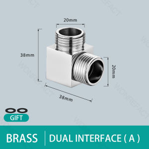 Brass G1/2 Hose Adapter Angle Valve Connector Splitter Bathroom Kitchen Home Quick Installation