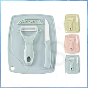 3in1 Ceramic Fruit Knife Peeling Cutting Board Set Practical Recommendation