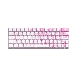 64/74key translucents keycaps màu hồng dễ thương in mặt bên hông Backlit tỏa sáng thông qua Keycaps cho 60 61 63 64 65 67 bàn phím