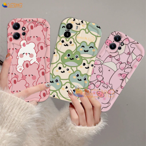 ID (Lokal Ready) Casing hp Xiaomi Poco X5 5G Poco C40 Poco M3 Pro Poco X3 NFC M3 X3 GT M5S Lucu Pasangan Kesing Kartun Babi Kelinci Frog 3D Wavy Curved Edge Case