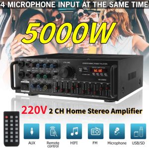 6000w Power Amplifier Bluetooth Version Stereo 5 Channel Hifi Stereo Power Car Auto Audio Home Karaoke amplifier