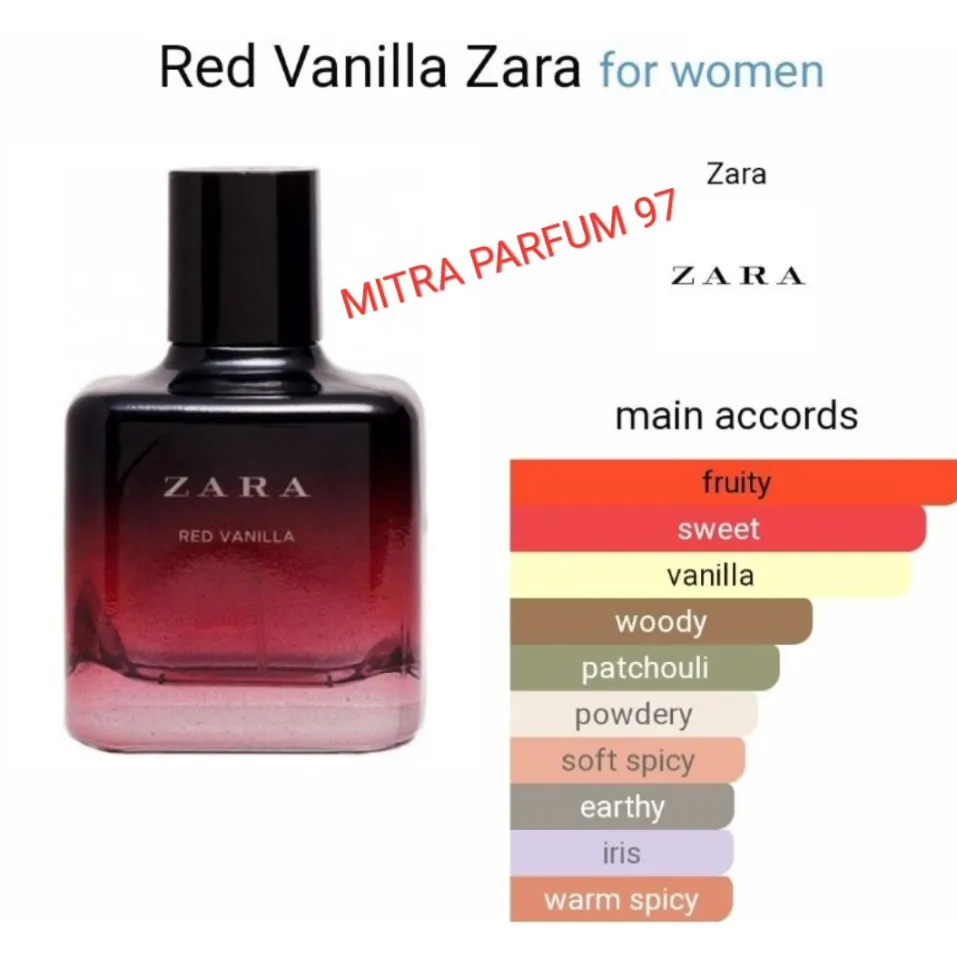 Minyak Wangi Zara Red Vanilla Zara Perfume Women's Vanilla