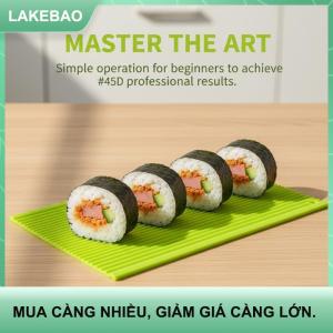 【LAKEBAO】 Nhật Bản Chủ Đề Silicone Sushi Cán Rèm Tre Mô Hình Không Dính Mat Cho Nhà Sushi Chuẩn Bị