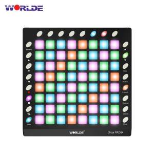 [ammoon]【Ready】WORLDE ORCA PAD64-A USB MIDI Drum Pad Controller Built-in 128MB Sound Module with USB Cable