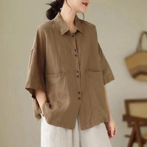 Safa Blouse Top Atasan Kemeja Wanita Oversize Basic Polos Matt Linen Premium OOTD Fashion Remaja Casual Daily Terlaris