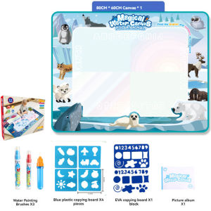 🚀Malaysia Delivery🚀Water Drawing Mat Painting Set Montessori Educational Toys for Kids Activity Kit 60x80cm