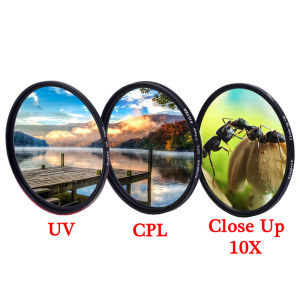 KnightX UV CPL Close up Macro Polarizer Camera Lens Filter 49mm 52mm 55mm 58mm 62mm 67mm 72mm 77mm for Canon Nikon Photography Set