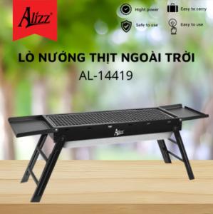 Lò Nướng Thịt Bếp Nướng Than Hoa Dài BBQ Ngoài Trời Không Khói Gấp Gọn- Dùng Đi Dã Ngoại Tiệc Gia Đình