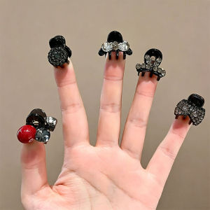 5pcs/set Elegant Rhinestones Small Hair Claw For Women Girls Sweet Hair Ornament Mini Claw Clip Hair Clip Hairpin Hair Accessory h260609
