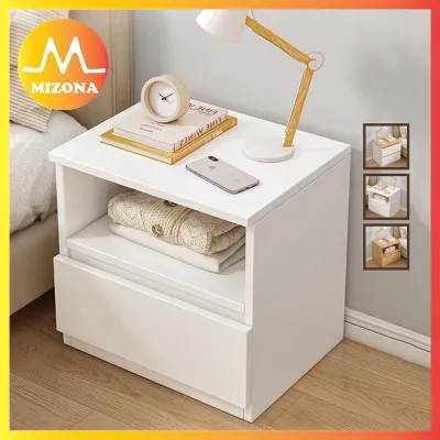 MIZONA 1/3 Drawers Bedside Table Simple Modern Small Storage Rental Room Bedroom Bedside Rack