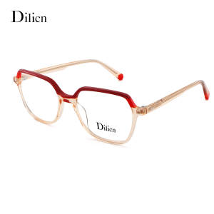 Dilicn kính vuông cho phụ nữ và kính mắt cho nam có thể thay thế ống kính Đèn xanh dương kính Acetate cả vành khung quang học BAF2072L