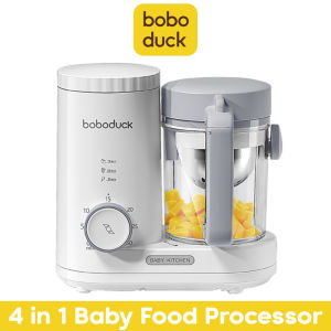 Boboduck Malaysia 4 in 1 Baby Food Processor - Maker Blender Heater Mixer Steamer - 1 Year Warranty | Baby Hero Store - Essential Kitchen Appliance for Nutrient-rich Baby Meals
