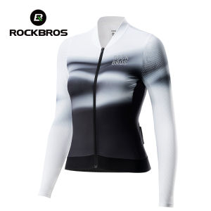 ROCKBROS Women Cycling Jersey Breathable Smooth YKK Zipper Bicycle T-shirts Sweat Absorption High Elastic MTB Road Bike Clothing