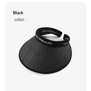 SERENEGLOW Summer Fashion Sun Visor Hat for Women with Large Brim UV Protection Breathable Mesh Design Stylish Letter Band
