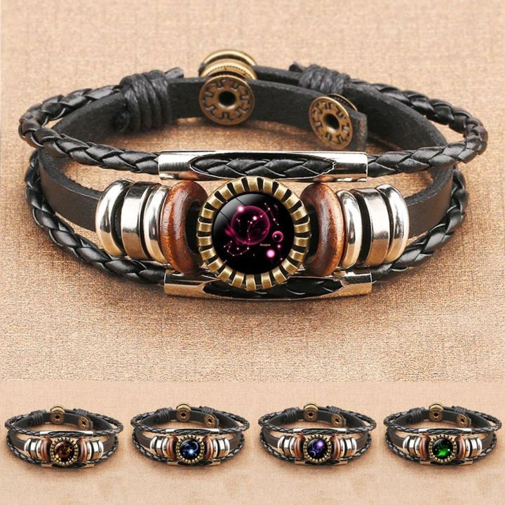 ASSERT New Horoscope Astrology Friendship Gift Fashion Pendant Bracelet  Zodiac Pendant Leo Libra Scorpio Sagittarius Constellation Anklet For Women 