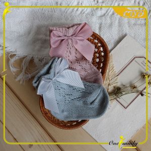 ONE-P381 Kaos Kaki Panjang Bayi Anak Breathable Pita / Kaus Kaki Pendek Renda Pita Bayi Balita Perempuan Ala Korea Fashion Anak