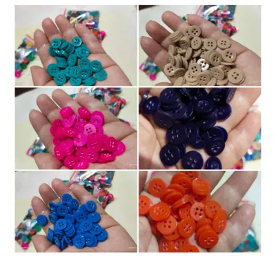 kancing warna warni diameter 11 mm isi 144 - kancing baju gepeng - kancing