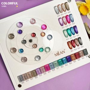 พร้อมส่งในไทย 《 milan 》16สี สี พร้อมชาร์ทสีค่ะสีแน่นสวยมากเลยนะคะ   สีเจลแฟลชกลิตเตอร์  แพลตติมันแฟลช+ประกายออโรร่า  กากเพชรชัด แน่น