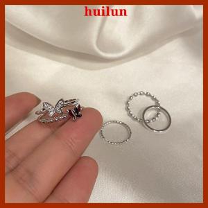 huilun Butterfly Metal Punk Rings Cool Adjustable Index Finger Ring Fashion Knuckle Jewelry For Women Teen Jewelry Gifts Accessories