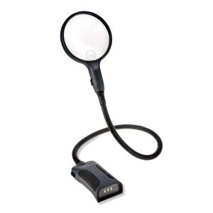 Carson BoaMag 2.5x Power 90mm LED Lighted Flexible Hands-Free / Neck Magnifier with Flashlight SM-22
