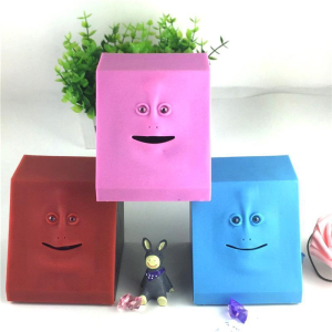 Face Money Eating Box Cute Facebank Piggy Bank Coins Safe Box Automatic Money Coin Saving Bank for Children Toys Gift Home Decoration