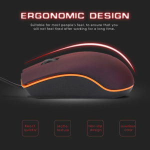 Wired Gaming Mice Colorful USB 3D Portable Corded Optical Game Console 1200DPI 3 Buttons for Laptop PC Computer