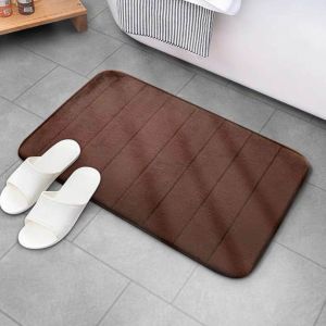 Sum😘ผ้าเช็ดเท้า พรมเช็ดเท้าเมมโมรี่โฟมเช็ดเท้าห้องน้ำ นิ่มซับน้ำได้ดี เมมโมรี่โฟม กันลื่น ผ้าไมโครไฟเบอร์อย่างดี