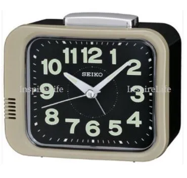 Authentic SEIKO QHK028 Loud Bell Alarm Clock Quiet Sweep Sec Hand