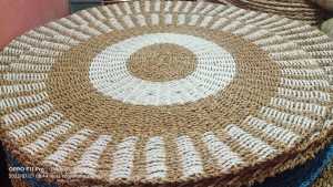 Rug anyaman seagrass 120CM Murah/ Karpet anyaman / Karpet Bulat / Floor mat