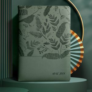 Quà Valentine - Sổ tay A5 bìa da họa tiết dập nổi độc đáo. Tặng kèm bút ký cao cấp. Nhận khắc logo công ty