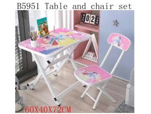 Study Table & Chair Set for Kids Cartoon Design Furniture Study Table