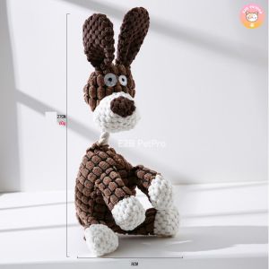 ของเล่นสุนัข ตุ๊กตาลาน้อย 3สีสุดน่ารัก บีบมีเสียง กัดมันสะใจ ของเล่นขัดฟันสุนัข ทนต่อการกัด พร้อมเชือกฝ้าย B030