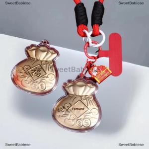[COD] SweetBabiese 2026 màu vàng may mắn Fu Túi pendent Keychain Ba lô quyến rũ trang trí năm mới Quà Tặng điện thoại dây buộc