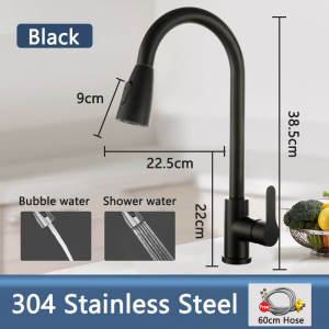 ICIC Kitchen Sink 304 Stainless Steel Black Nano Sink Single Sink/Double Sink Household Advanced Sink with Faucet & Drain & Basket