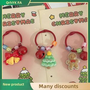 🔔🔔🔔QA Christmas Keychain Cartoon Cute Santa Claus Snowman Bear Pendant Keyring Backpack Hanging Decoration New Year Party Gifts