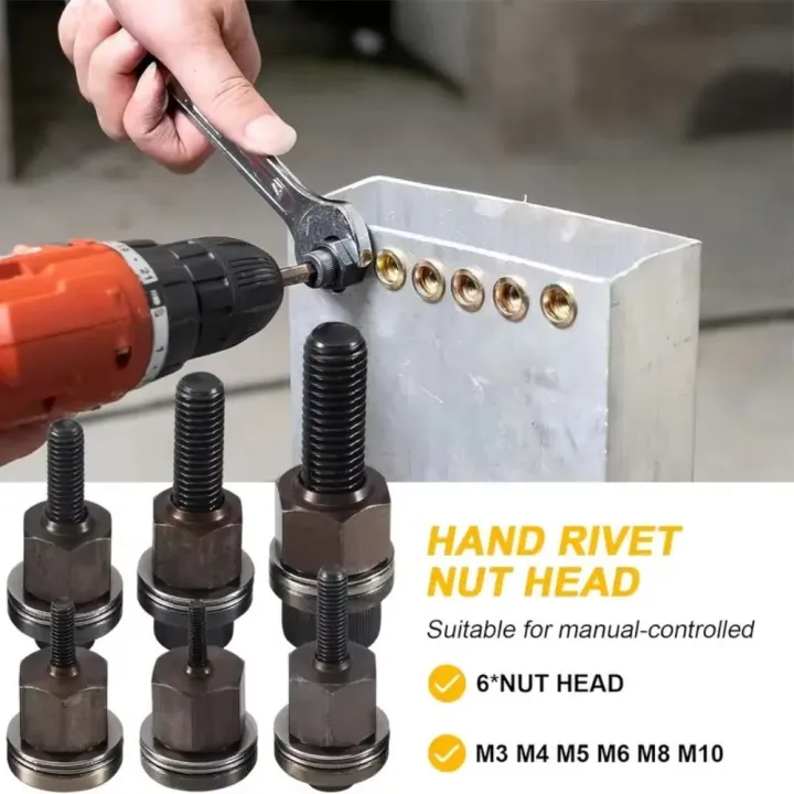CHUNIY Fasteners Hand Rivet Nut Tool Steel Nuts Quick-Install Manual ...