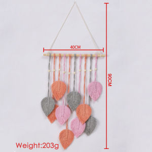 MLADEN Wall Hanging Leaf Macrame Wall Decor Woven Aesthetic Home Deco Rmacrame Wall Decoration Tapiz Macrame