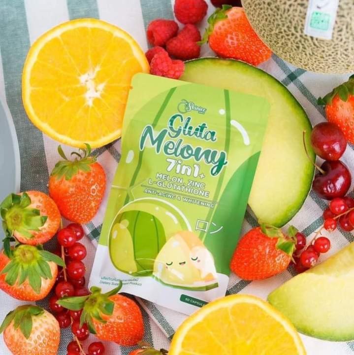 melon glutathione Gluta Melony 7 in 1 Melon Zinc Glutathione Anti Aging Whitening Skinice  Thailand Authentic Legit Original