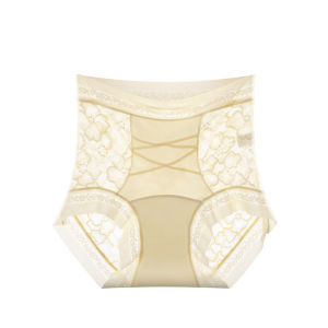🌟Top Rated⚡Silk Antibacterial Crotch Shaping Panties【流光缎面微压塑性抑菌内裤】Streamer Satin Lace Seamless Light Shaping Panties Belly Seamless Shaping Panties  Lace Hip Satin Silk Panties