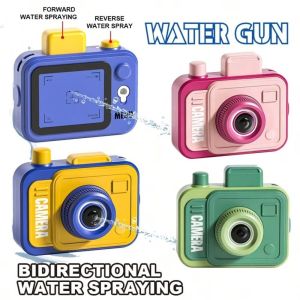 MAOMEI Double-sided Camera Water Blaster Retro Front Rear Nozzles Prank Water Toy Parent-child Interactive Handheld Squirt Toy Outdoor Play