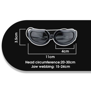 HamshMoc Extreme Terrain Pet Goggles Polycarbonate Lens Dual Vent 3D Secure Fit Sealed Frame Collapsible for Snow Desert Sun