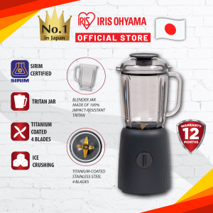 IRIS OHYAMA Fruit Juice Smoothie Tritan Jar Blender Titanium Coated 4 Blades Ice Crushing 1.5L Capacity BL-2011
