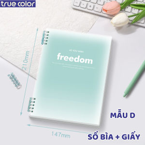 Sổ Còng Bossee FREEDOM màu Gradient A5 B5 120 Trang Kẻ Ngang Caro - Binder Dễ Thay Giấy Chống Lóa Cho Học Sinh Sinh Viên