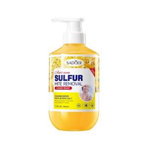 SADOER Sulphur Mite Removal Shower Gel Deeply Anti acne Mite Remove Moisturizing 500ML